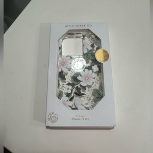 Brand New Rifle Paper co. iPhone 14 pro. “Willow”